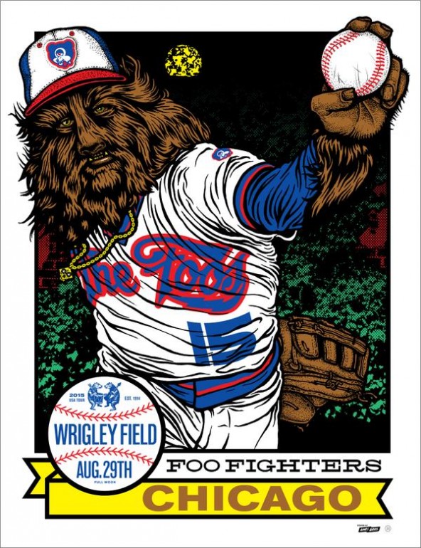 foo fighters wrigley poster