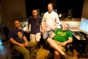 LBF 3.0 in the studio, Rax Trax, Chicago, IL (L to R:  Breen, Cortese, Urban, Concklin)