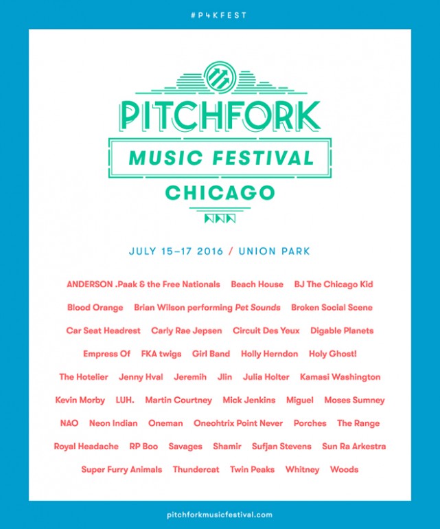 Pitchfork Music Festival Announces Lineup Tomorrow's Verse