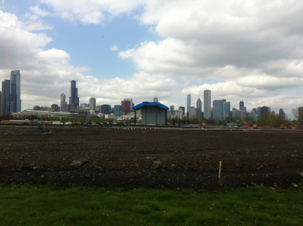 Progress! Stage Set, Earth Moved at New Charter One Pavilion at Northerly Island (Photos)